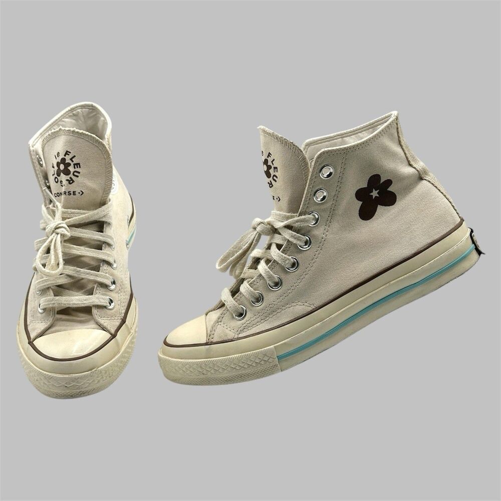 Converse Chuck 70 High x Golf Le Fleur Parchment Canvas Womens Size 8 Mens 6